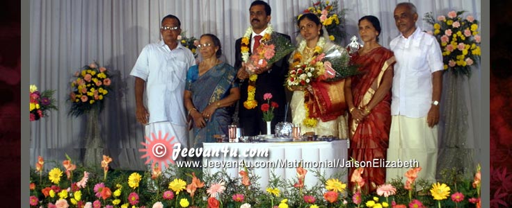 Jaison Elizabeth Marriage Reception Photos